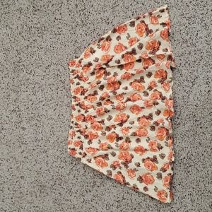 ADAM LEVINE Collection Lined Floral Mini Skirt